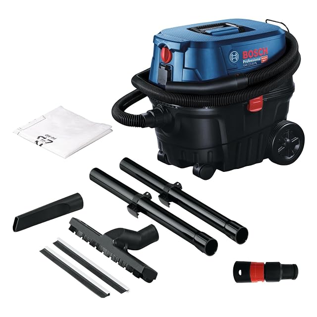 Aspiratore solidi e liquidi Bosch Professional GAS 12-25 PL con filtro HEPA e bocchetta per fessure, fotografia del prodotto