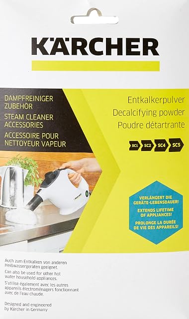 Polvere decalcificante Kärcher per pulitori a vapore, fotografia del prodotto