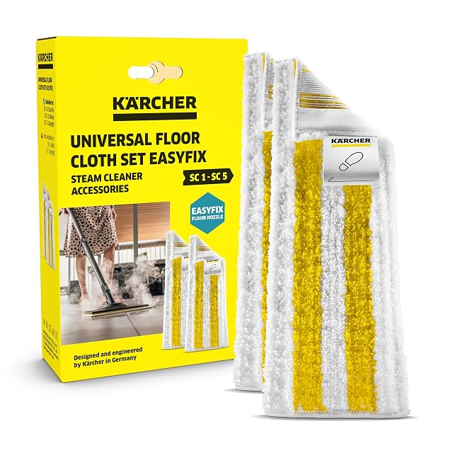 Set di panni per pavimenti in microfibra Kärcher Universal EasyFix, due panni, fotografia del prodotto