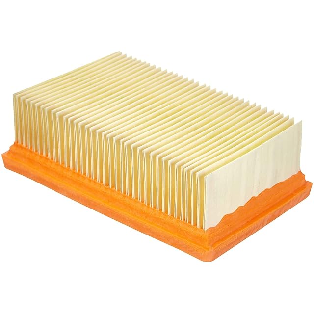 Filtro pieghettato piatto Kärcher KFI 4410 nella sua scatola filtro, fotografia del prodotto