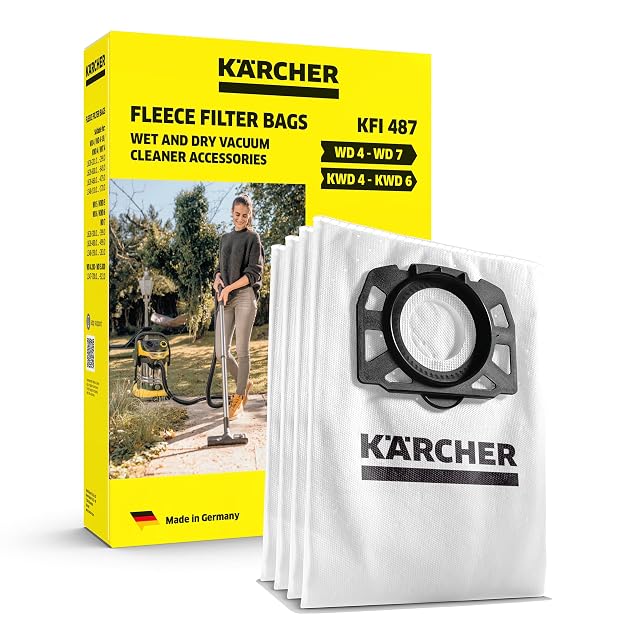 Sacchetti filtro in feltro a tre strati Kärcher KFI 487, confezione da quattro, fotografia del prodotto