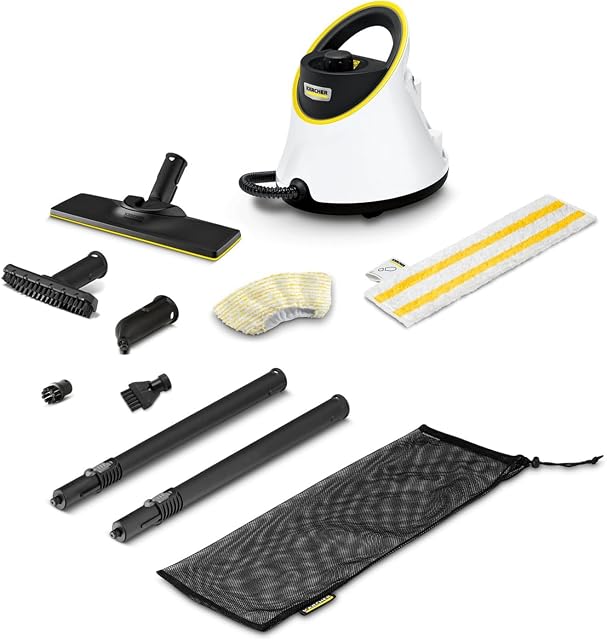 Pulitore a vapore Kärcher SC 2 Deluxe con kit pavimenti EasyFix e tre ugelli, fotografia di prodotto