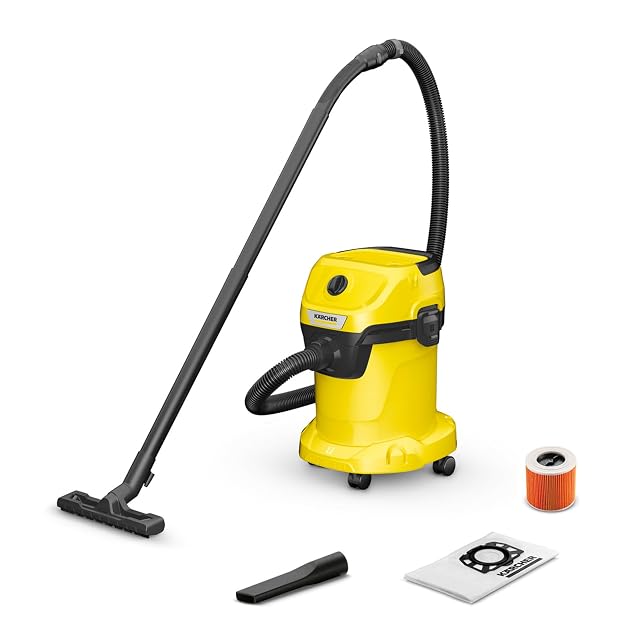 Aspiratore solidi e liquidi Kärcher WD 3 V con filtro a cartuccia e sacchetto in feltro, fotografia del prodotto