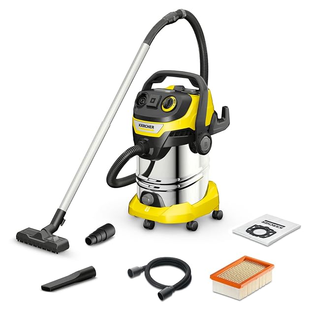 Aspiratore solidi e liquidi Kärcher WD 6 P S V con cavo da 8 m e tubo di aspirazione da 3,5 m, fotografia del prodotto