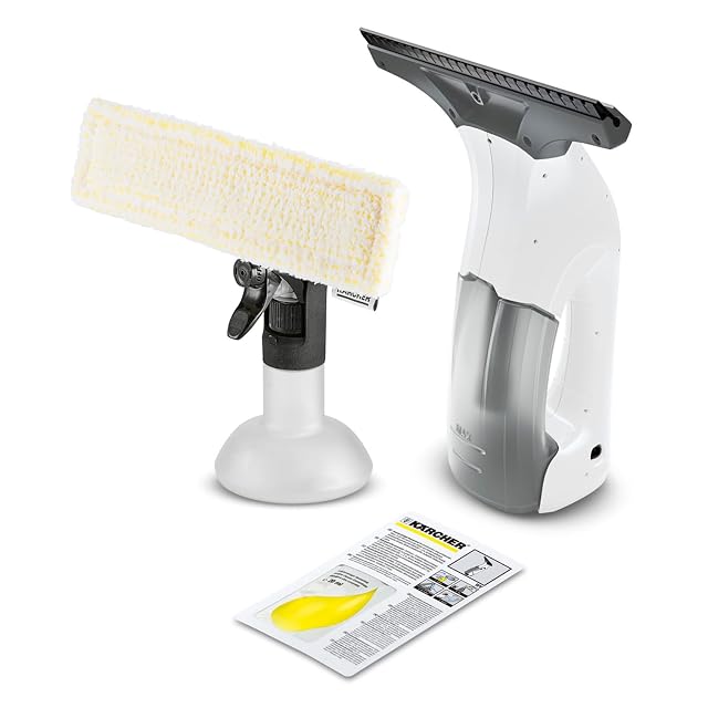 Lavavetri elettrico Kärcher WV 1 Plus con flacone spray e rivestimento in microfibra, fotografia del prodotto